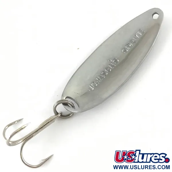 Vintage   Johnson Sprite, 1/3oz Nickel fishing spoon #4548