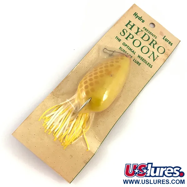  Hydro Lures Weedless Hydro Spoon, 3/5oz Yellow fishing spoon #4550