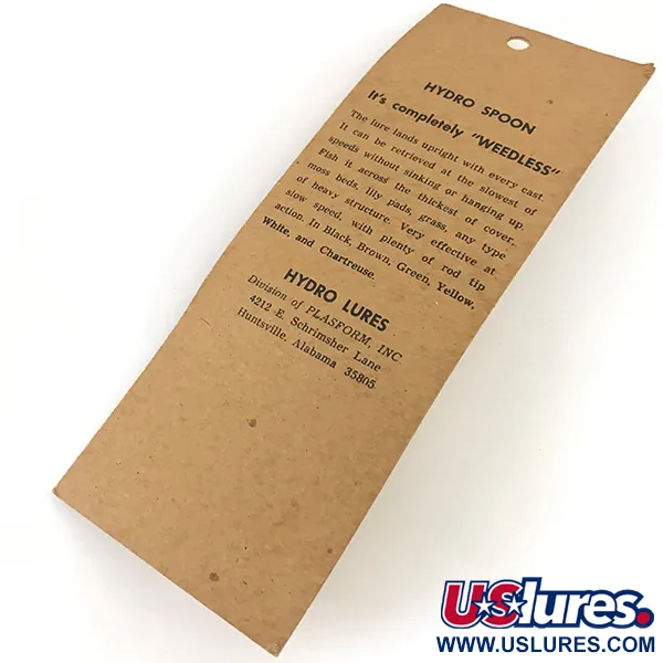  Hydro Lures Weedless Hydro Spoon, 1/2oz Yellow / Red fishing spoon #4552