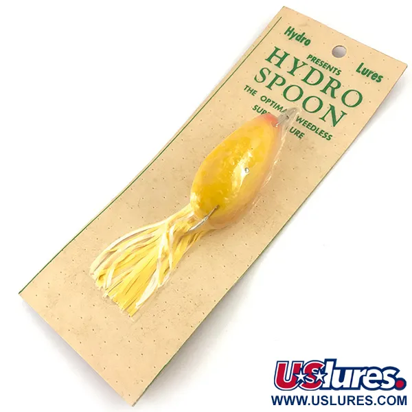  Hydro Lures Weedless Hydro Spoon, 1/2oz Yellow / Red fishing spoon #4552