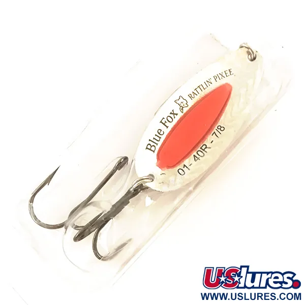   Blue Fox Rattlin Pixee, 3/4oz Rainbow Herring / Pink fishing spoon #4555