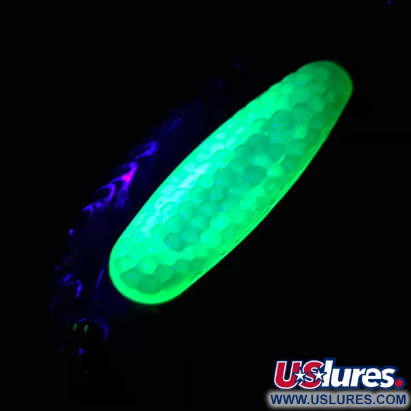   Blue Fox Rattlin Pixee UV, 3/4oz Rainbow Herring / Yellow fishing spoon #4557