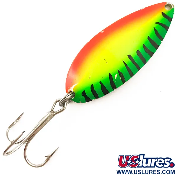 Vintage   Acme Little Cleo UV, 3/4oz Fire Tiger fishing spoon #4565