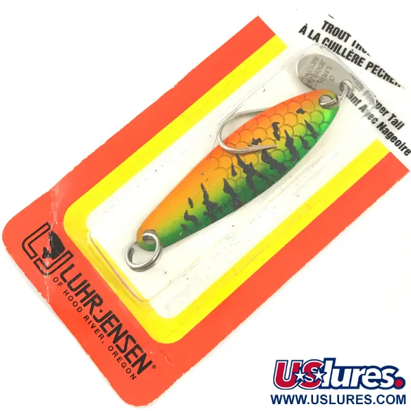  Luhr Jensen Needlefish 2, 3/32oz Fire Tiger fishing spoon #4567