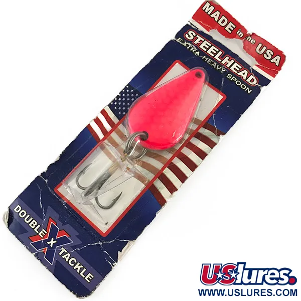  Rainbow Plastics Steelhead UV, 1/2oz Fluorescent Pink UV Glow in UV light, Fluorescent fishing spoon #4568