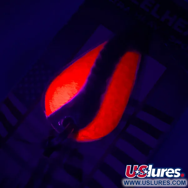  Rainbow Plastics  Steelhead UV, 1/2oz Hammered Nickel / Fluorescent Orange fishing spoon #4570