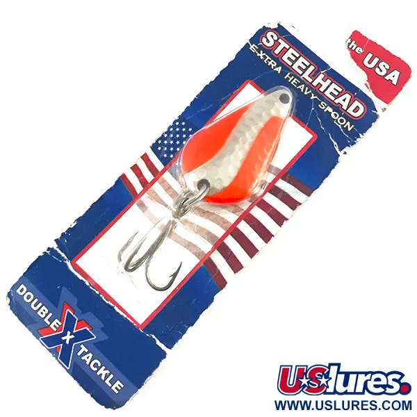  Rainbow Plastics  Steelhead UV, 1/2oz Hammered Nickel / Fluorescent Orange fishing spoon #4570