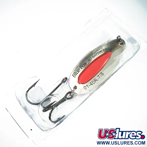   Blue Fox Rattlin Pixee UV, 3/4oz Nickel / Fluorescent Pink fishing spoon #4576