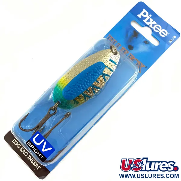   Blue Fox Pixee , 3/4oz Hammered Nickel / Blue fishing spoon #4588