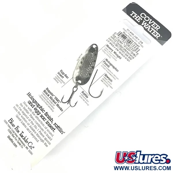  Blue Fox Rattlin Pixee UV, 3/4oz Blue / Yellow fishing spoon #4590