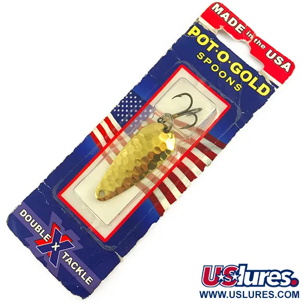  Rainbow Plastics Pot-O-Gold, 1/4oz Hammered Gold fishing spoon #4598