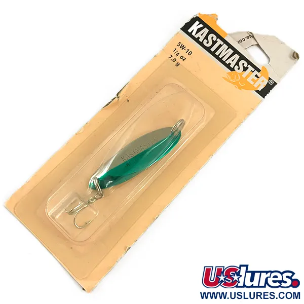  Acme Kastmaster , 1/4oz Nickel / Green fishing spoon #4608