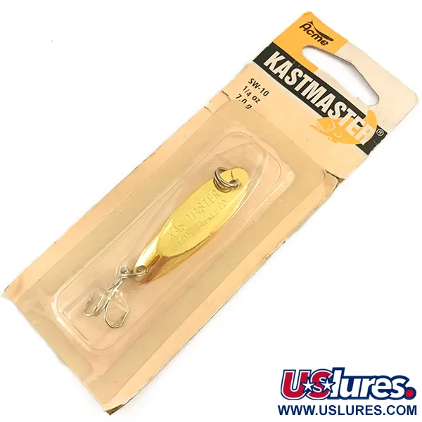  Acme Kastmaster , 1/4oz Gold fishing spoon #4609