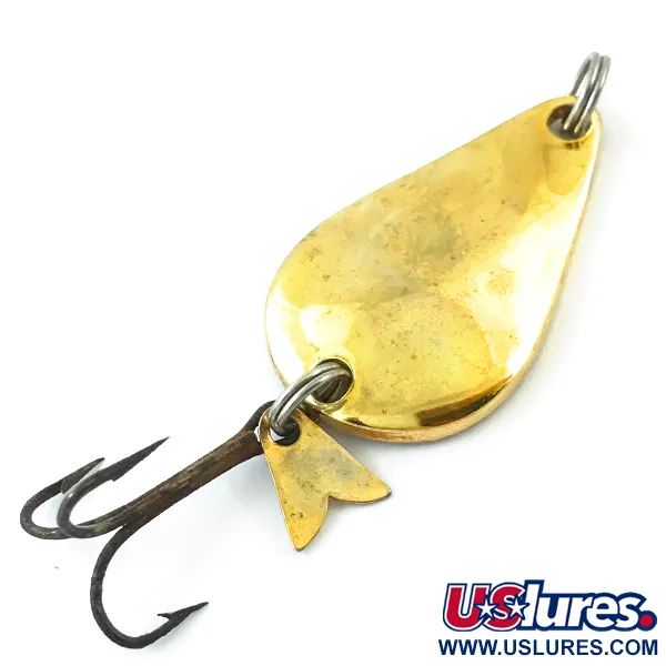 Vintage  Acme K.O. Wobbler, 1/4oz Gold fishing spoon #4642
