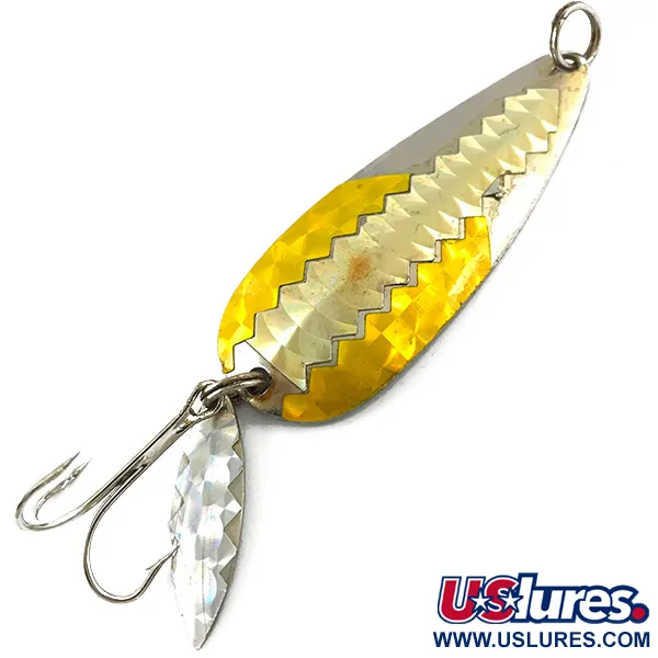 Vintage  Worth Chippewa, 3/5oz Nickel / Gold fishing spoon #4650