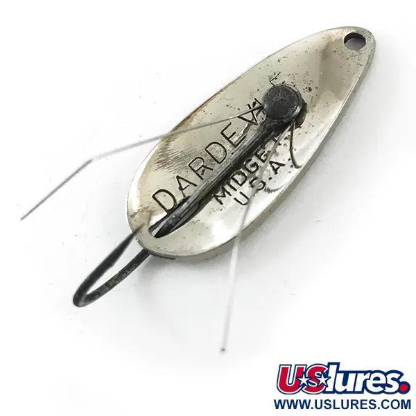 Vintage  Eppinger Weedless Dardevle Midget, 3/16oz Nickel fishing spoon #4654