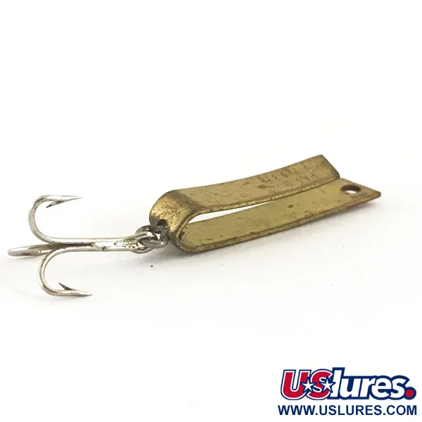 Vintage  South Bend Super Duper 500, 3/64oz Brass / Red fishing spoon #4683