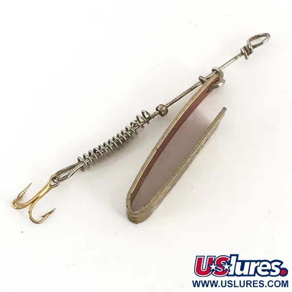 Vintage  South Bend Super Duper 500, 3/64oz Brass / Red fishing spoon #4684
