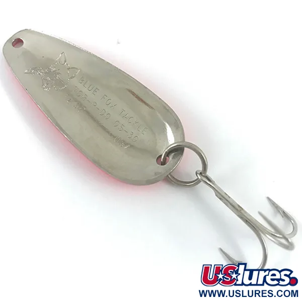 Vintage   Blue Fox Tor-P-Do UV, 1/2oz Fluorescent Pink / Nickel UV Glow in UV light, Fluorescent fishing spoon #4687