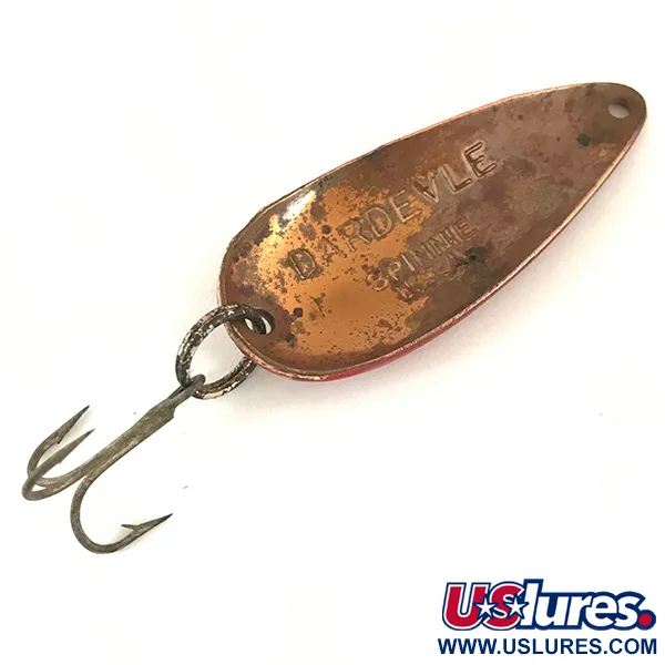 Vintage  Eppinger Dardevle Spinnie, 1/3oz Red / White / Copper fishing spoon #4696