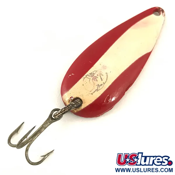 Vintage  Eppinger Dardevle Spinnie, 1/3oz Red / White / Copper fishing spoon #4696