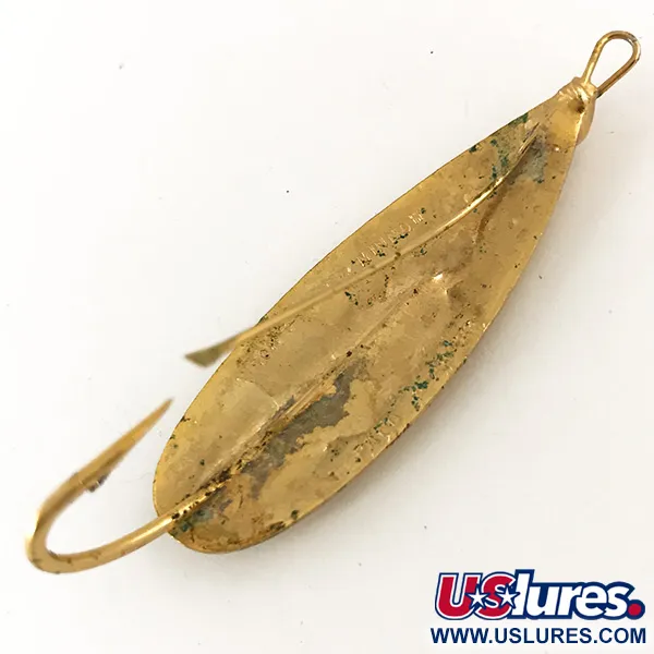 Vintage   Weedless Johnson Silver Minnow, 1/3oz Gold fishing spoon #4713