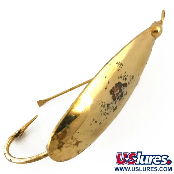 Vintage   Weedless Johnson Silver Minnow, 1/3oz Gold fishing spoon #4713