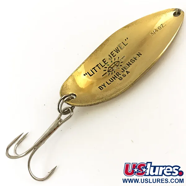 Vintage  Luhr Jensen Little Jewel, 3/4oz Gold fishing spoon #4716