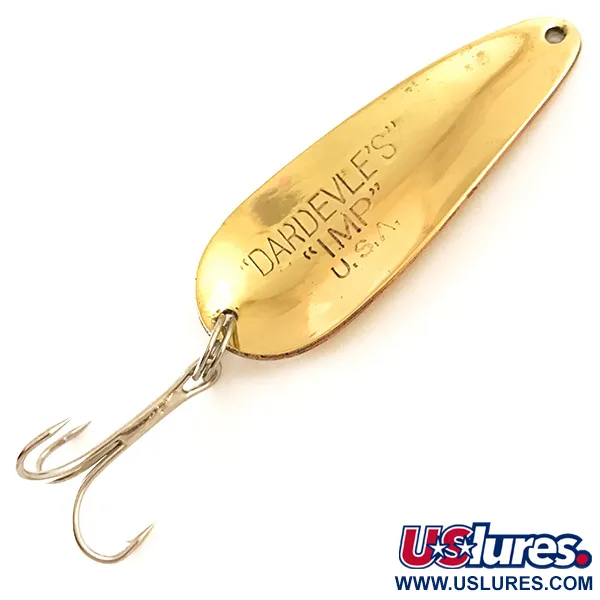 Vintage  Eppinger Dardevle Imp, 2/5oz Gold fishing spoon #4735