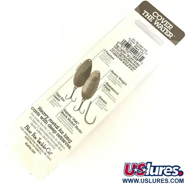 Vintage   Blue Fox Pixee UV, 1/2oz Hammered Nickel / Pink fishing spoon #4739