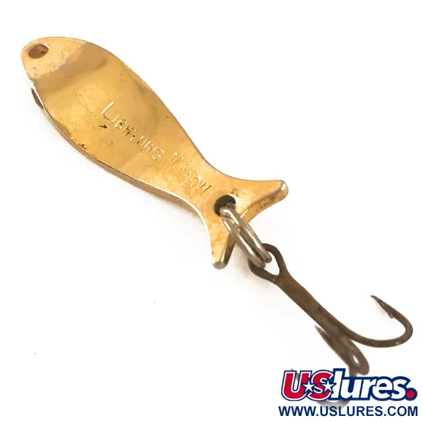 Vintage  Luhr Jensen Lightning Minnow, 3/16oz Gold fishing spoon #4740