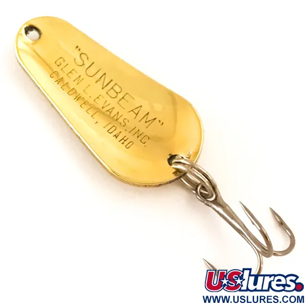 Vintage  Glen Evans Glen L Evans​ Sunbeam, 1/3oz Gold fishing spoon #4741