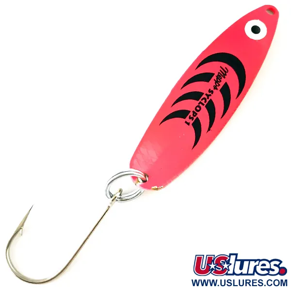   Mepps Syclops 1 UV, 2/5oz Pink / Brass fishing spoon #4757