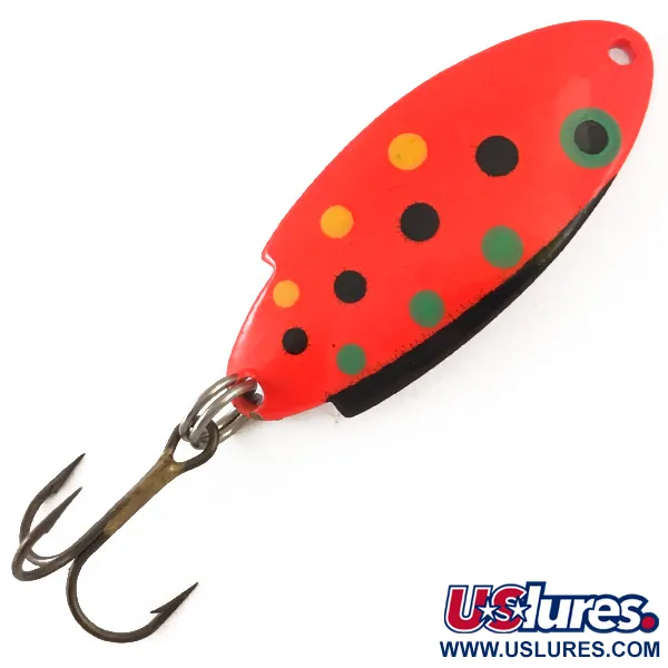 Vintage   Thomas Buoyant, 3/16oz Red Trout / White Pearl fishing spoon #4767