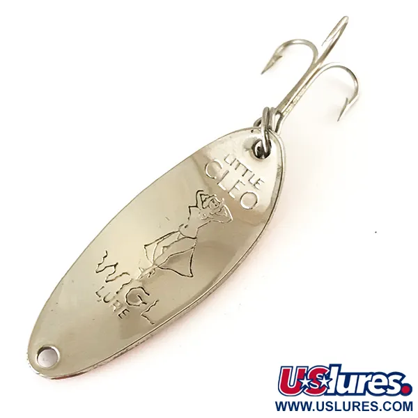 Vintage  Seneca Little Cleo (Hula Girl), 1/3oz Nickel / Orange fishing spoon #4788