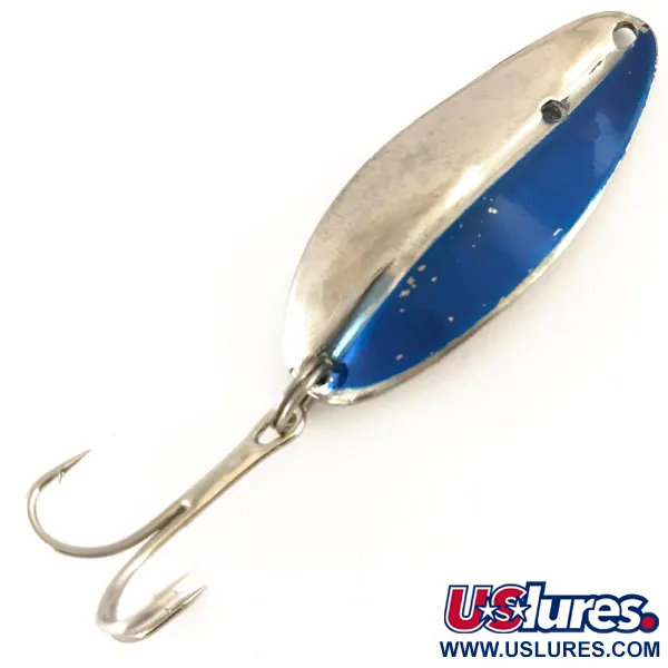 Vintage  TODDCO Main liner, 2/5oz Nickel / Blue fishing spoon #4801