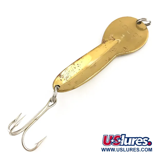 Vintage   Loco 3 Glen Evans, 3/5oz Gold fishing spoon #4813