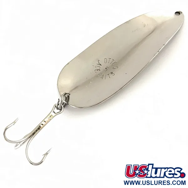 Vintage  Other Otto’s Ace Baits #5, 3/5oz Hammered Nickel fishing spoon #4817