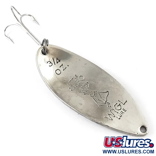 Vintage  Seneca Little Cleo (Hula Girl), 3/4oz Nickel fishing spoon #4819