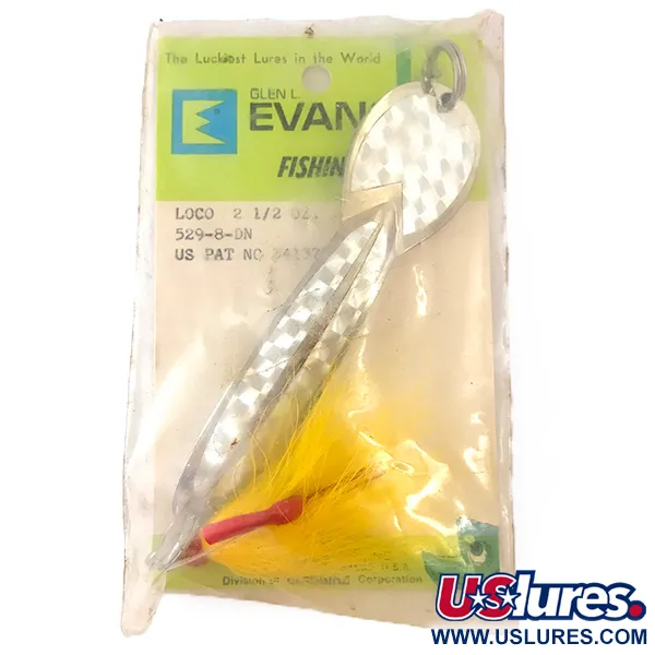   Loco 5 Glen Evans, 2oz Nickel fishing spoon #4826
