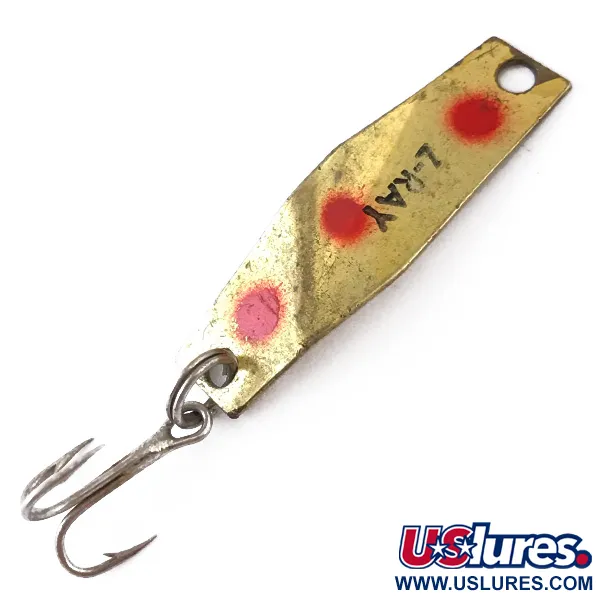 Vintage  Z-RAY Lures Z-Ray, 3/64oz Brass / Red fishing spoon #4837