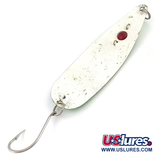 Vintage  Eppinger Red Eye Evil Eye, 3/4oz Fluorescent Yellow / Green / White fishing spoon #4848