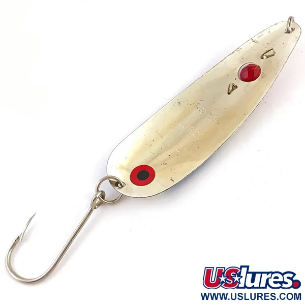 Vintage  Eppinger Red Eye Evil Eye, 1/3oz Silver / Blue / Red Eyes fishing spoon #4849
