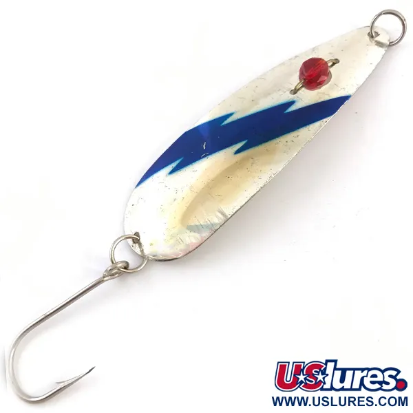 Vintage  Eppinger Red Eye Evil Eye, 1/3oz Silver / Blue / Red Eyes fishing spoon #4849