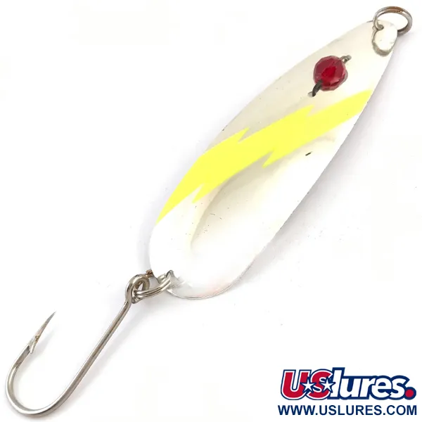 Vintage  Eppinger Red Eye Evil Eye, 1/3oz Silver / Fluorescent Yellow / Red Eye fishing spoon #4850