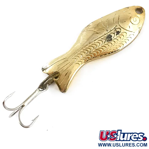 Vintage   Al's gold fish, 3/16oz Gold fishing spoon #4867