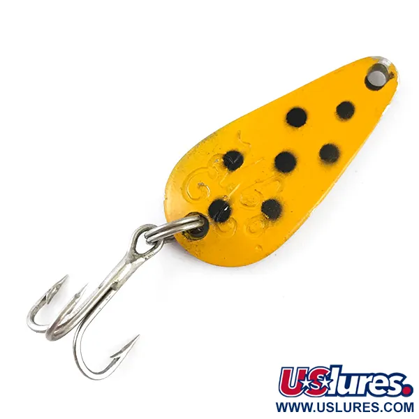 Vintage   Weller, 1/8oz Nickel / Yellow / Black fishing spoon #4873