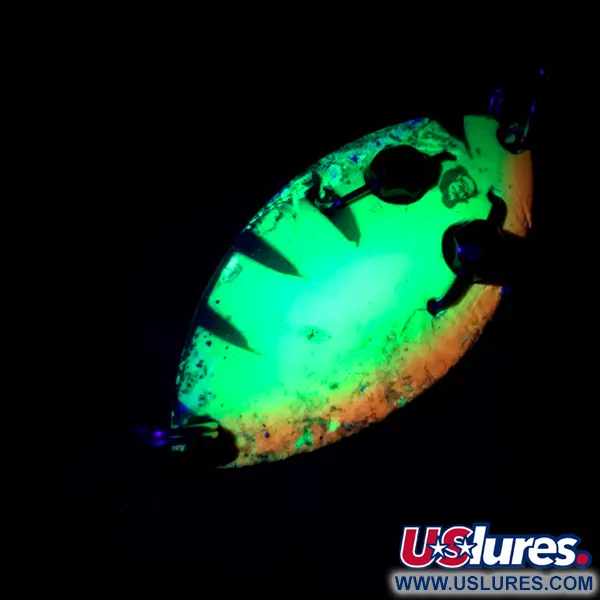 Vintage  Eppinger Red Eye Spinning UV, 1/3oz Fire Tiger / Brass fishing spoon #4883