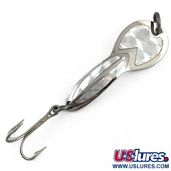 Vintage   Loco 2 Glen Evans, 1/4oz Nickel / Hologram fishing spoon #4900