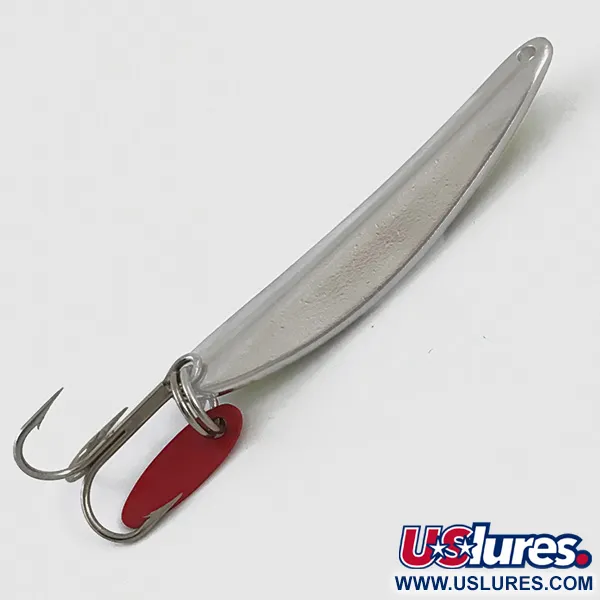 Vintage   Bay de Noc Swedish pimple UV, 1/2oz Nickel UV Glow in UV light, Fluorescent fishing spoon #4903